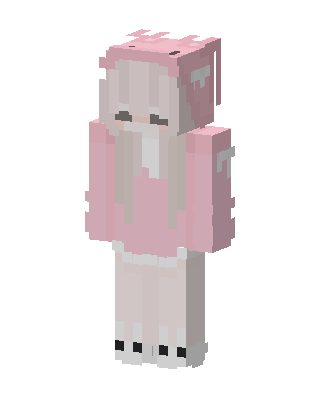 Pink Bunny Girl skin, 3D preview