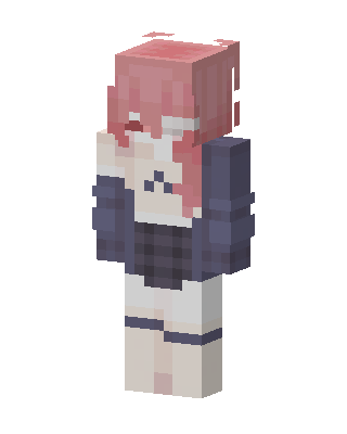 Pink Hair Girl Minecraft cute skin