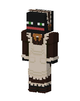 Maid Enderman skin, 3D preview