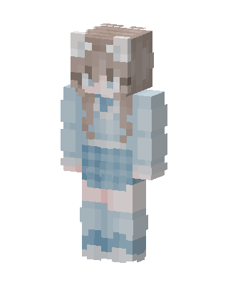 Pastel Cat Girl skin, 3D preview