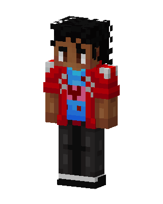 Red Player Boy skin, 3D preview