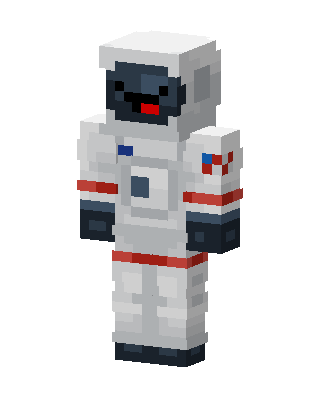 White Astronaut Boy skin, 3D preview