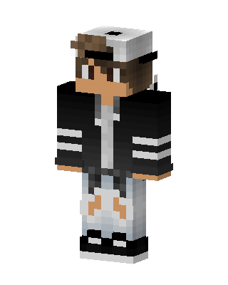 Monochrome Cap Boy Minecraft skin