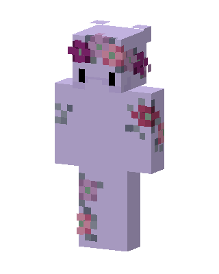 Flower Axolotl skin, 3D preview