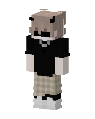 Black Player Girl skin, 3D preview