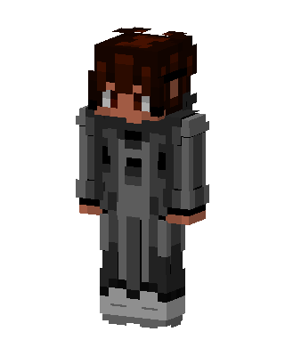 Gray Hoodie Boy skin, 3D preview