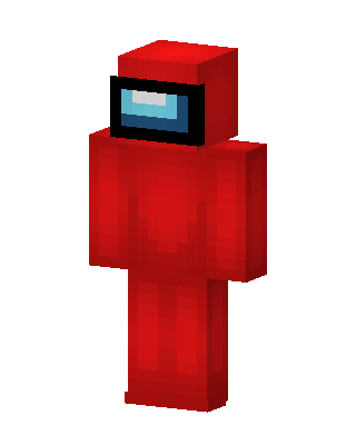 Red Crewmate Minecraft red skin