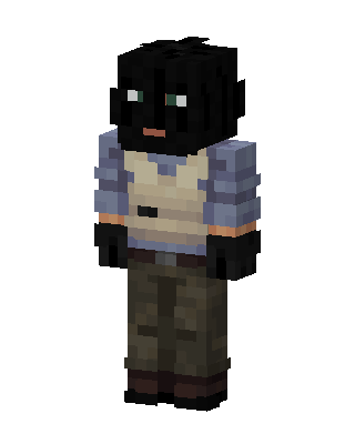 Black Masked Player Boy Minecraft black skin