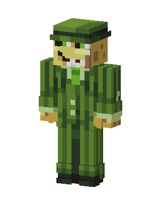 Green Suit Boy skin, 3D preview
