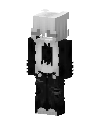 Monochrome Goth skin, 3D preview