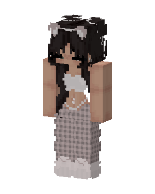Cozy Cat Girl skin, 3D preview