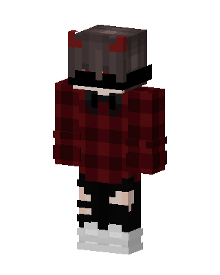 Red Emo Boy Minecraft skin