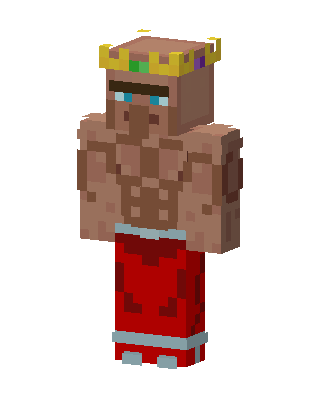 Muscular Villager King Minecraft skin