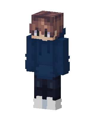 Navy Hoodie Boy skin, 3D preview