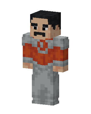 Mustached Commander skin, 3D preview