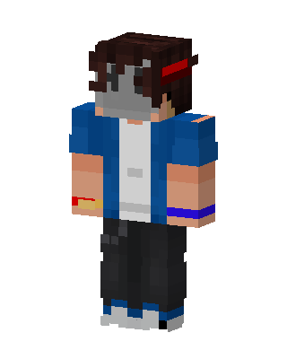 Blue Player Boy skin, 3D preview