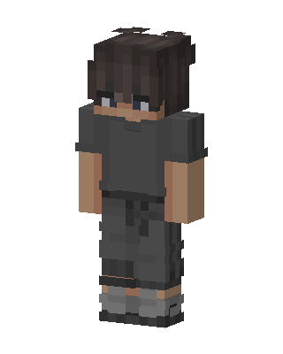 Gray Streetwear Boy skin, 3D preview