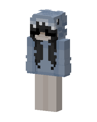 Shark Hoodie Girl Minecraft e-girl skin