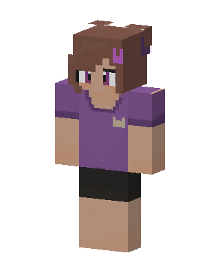 Purple Tee Girl skin, 3D preview