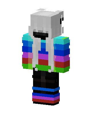 Rainbow Hoodie Ghost Minecraft skin