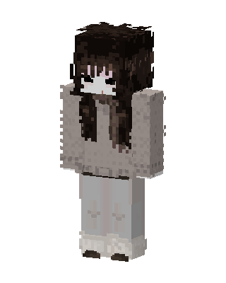 Cozy Sweater Girl skin, 3D preview