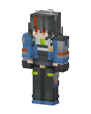 Gray Anime skin, 3D preview