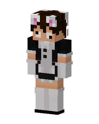 Maid Bunny Boy skin, 3D preview