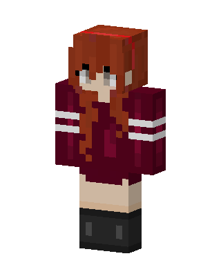 Red Athlete Girl skin, 3D preview