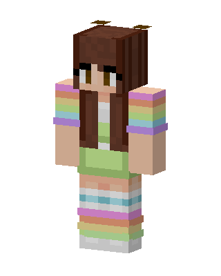 Rainbow Girl skin, 3D preview
