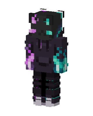 Neon Void Hoodie skin, 3D preview