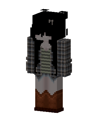 Plaid Shirt Girl skin, 3D preview