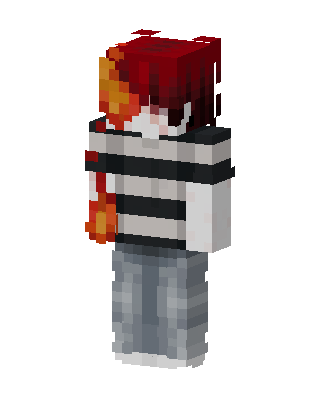 Flame Hair Emo Minecraft skin