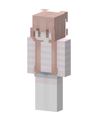 Pastel Striped Girl skin, 3D preview