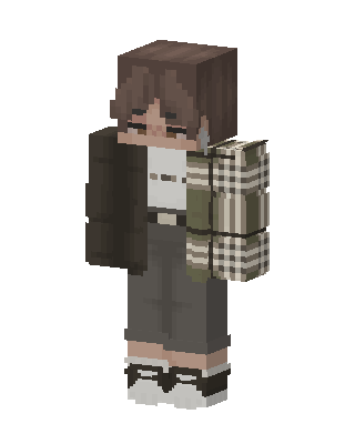 Brown Student Girl skin, 3D preview