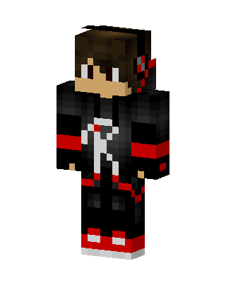 Red Hoodie Gamer Minecraft skin