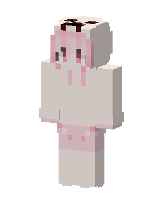 Pink Bunny Hoodie skin, 3D preview