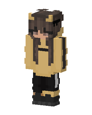 Honey Hoodie Girl skin, 3D preview