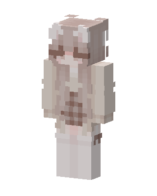 Cream Bunny Girl skin, 3D preview