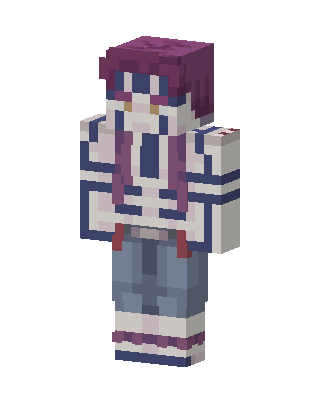 White Athlete Girl skin, 3D preview