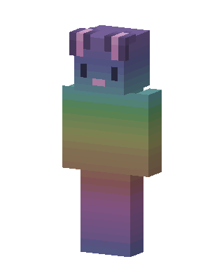 Rainbow Bunny skin, 3D preview