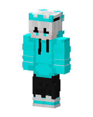 Cyan Hoodie Minecraft skin