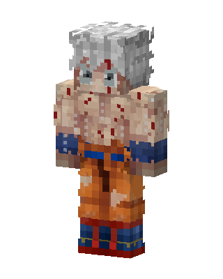Orange Anime Boy skin, 3D preview