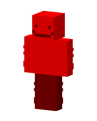 Red Villain Boy skin, 3D preview