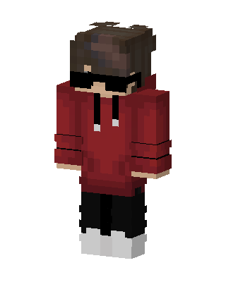 Red Hoodie Boy skin, 3D preview