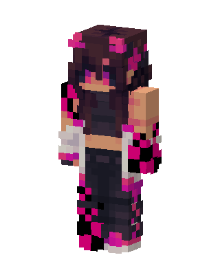 Neon Glitch Girl skin, 3D preview