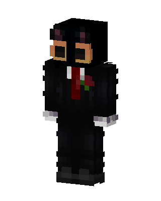 Black Villain Boy Minecraft goth skin