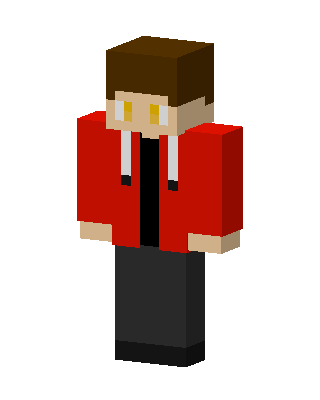 Red Hoodie Guy skin, 3D preview