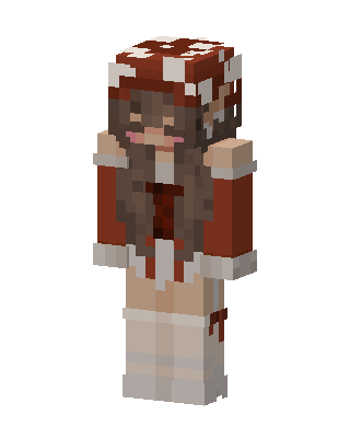 Brown Holiday Girl skin, 3D preview