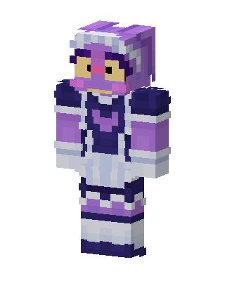 Purple Maid skin, 3D preview
