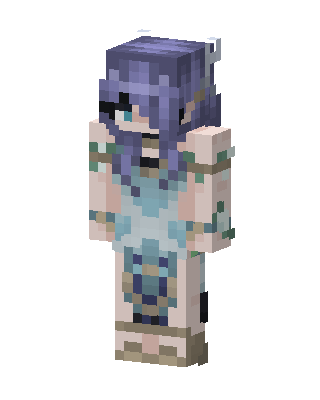 Blue Anime Girl Minecraft skin
